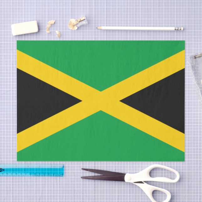 Jamaica fashion decor, Jamaican Flag tissue paper (Craft)