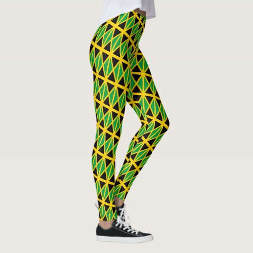 Jamaica fashion  Jamaican Flag travel sports Yel Leggings