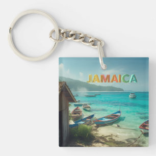 jamaica fishing shack keychain