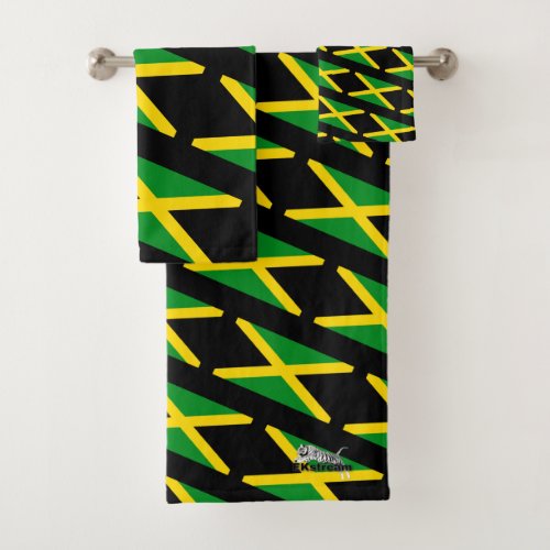 Jamaica Flag 03 Bath Towel Set