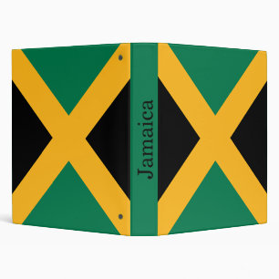 Jamaica Flag 3 Ring Binder