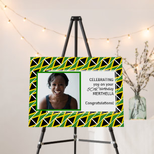 JAMAICA FLAG 50th Birthday Photo Foam Board