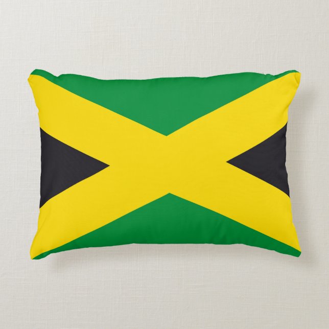 Jamaica flag accent pillow (Front)