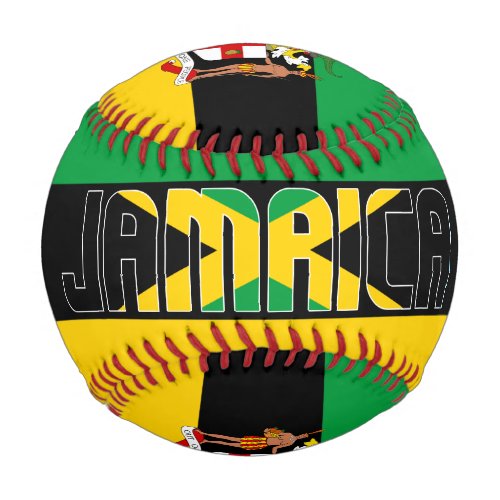 Jamaica Flag and Coat of Arms Patriotic Baseball