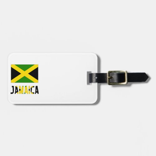 Jamaica  Flag and Word Luggage Tag