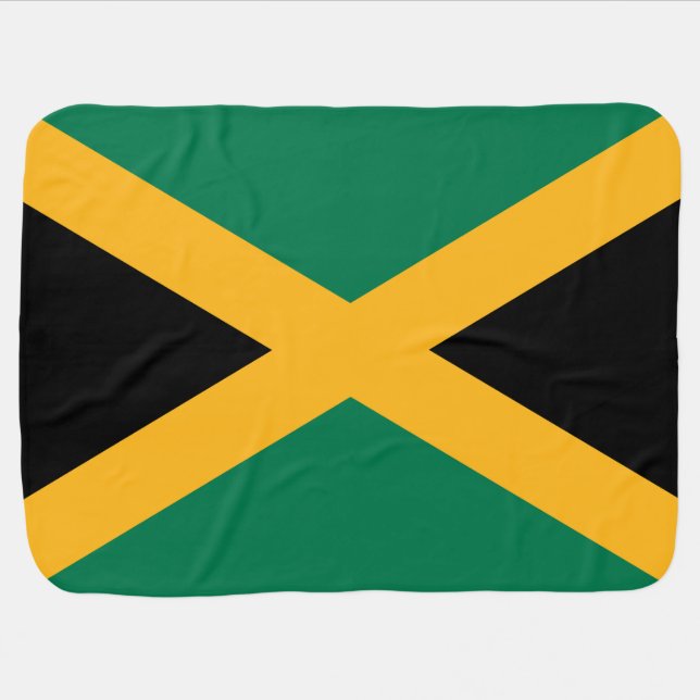 Jamaica Flag Baby Blanket (Horizontal)