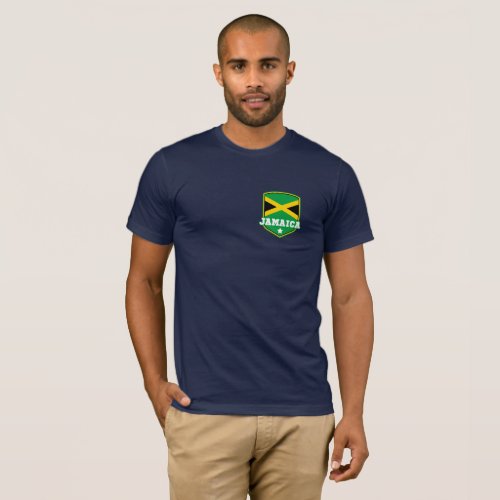 Jamaica Flag Badge Chest Pocket T_Shirt