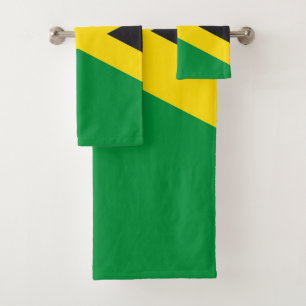 Jamaica flag bath towel set