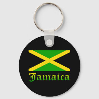 Jamaica Flag, Black, Green and Yellow Keychain