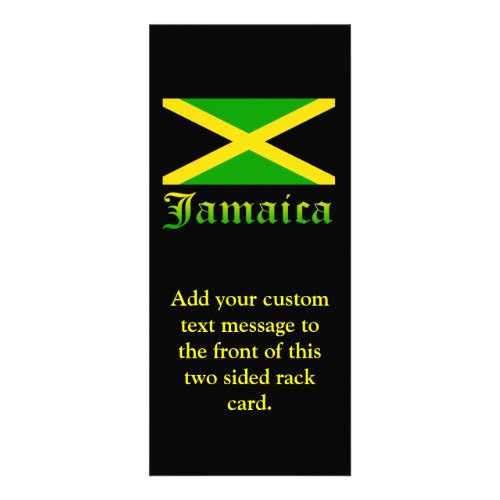 Jamaica Flag Black Green and Yellow Rack Card