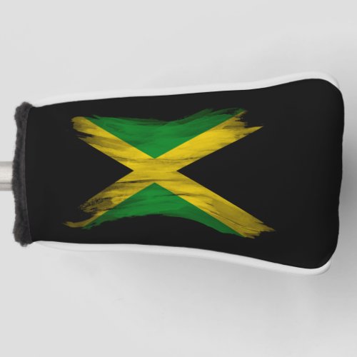 Jamaica flag brush stroke national flag golf head cover