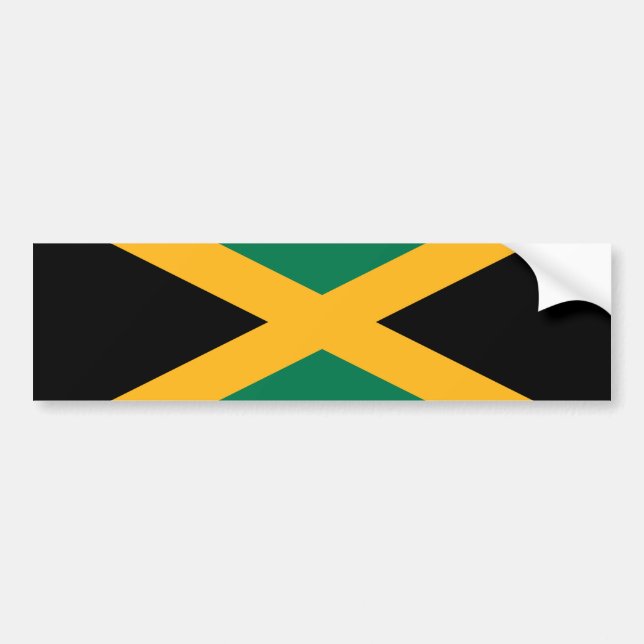 Jamaica Flag Bumper Sticker (Front)
