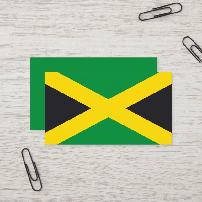Jamaica flag business card (Front/Back In Situ)