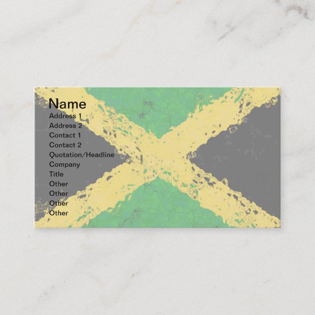 JAMAICA FLAG BUSINESS CARD (Front)