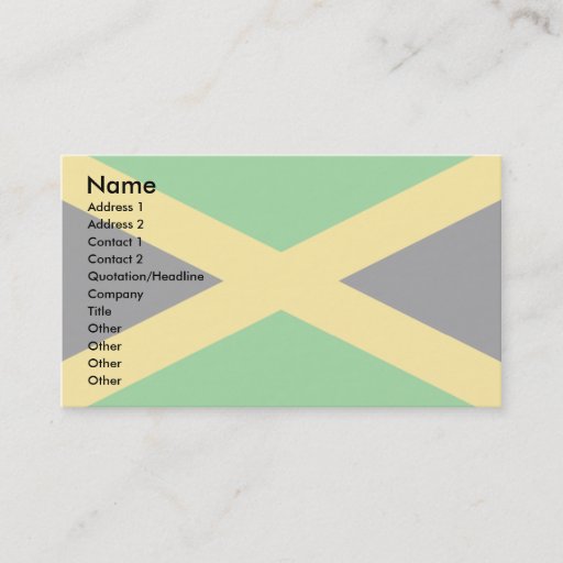 Customizable Jamaica Flag Business Card Templates