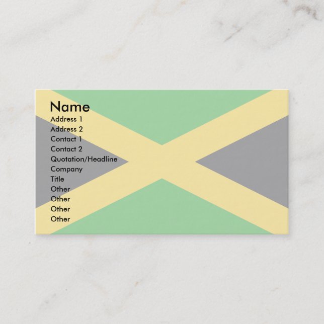 Jamaica Flag Business Card (Front)
