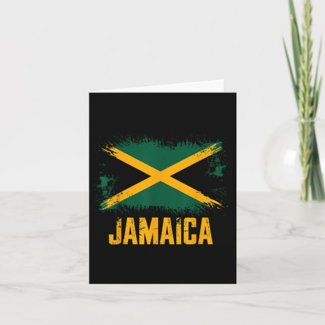 Jamaica Flag  Card (Front)