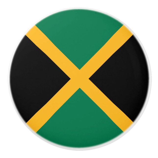 Jamaica Flag Ceramic Knob (Front)