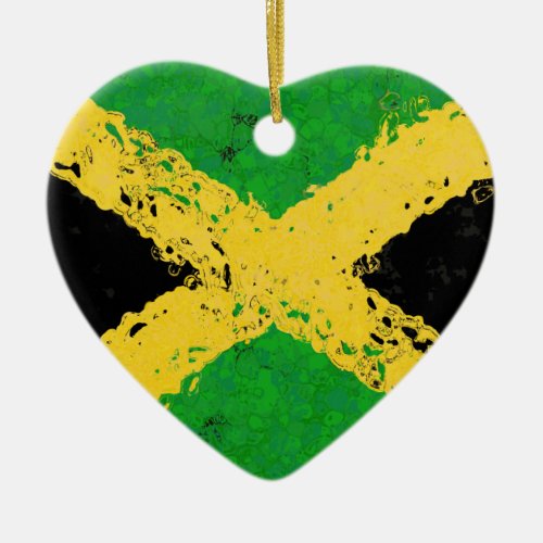 JAMAICA FLAG CERAMIC ORNAMENT