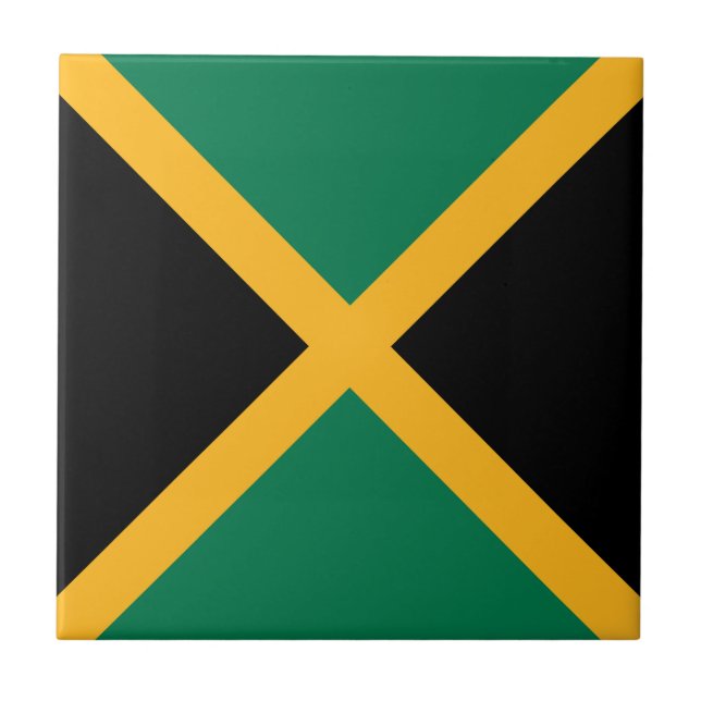 Jamaica Flag Ceramic Tile (Front)