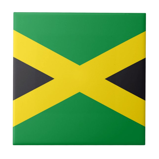 Jamaica flag ceramic tile (Front)