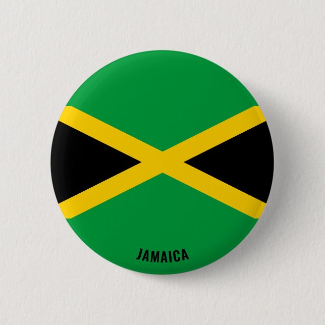 Jamaica Flag Charming Patriotic Button (Front)