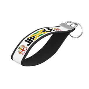 Jamaica Flag Charming Patriotic Wrist Keychain