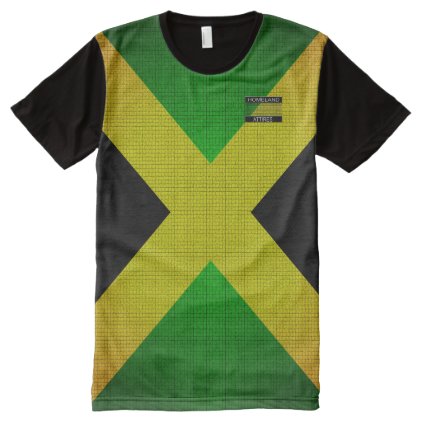 Jamaica Flag Colors Black Yellow Green T-Shirt