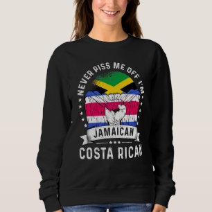 Jamaica Flag Costa Rica Grown Humor Citizen Pride Sweatshirt