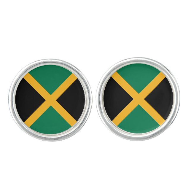 Jamaica Flag Cufflinks (Front)