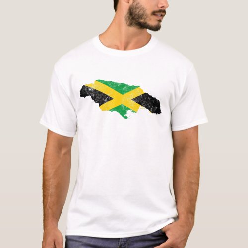 Jamaica Flag design distressed vintage T_Shirt