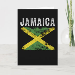 Jamaica Flag Distressed - Jamaican Flag Card
