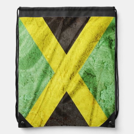 Jamaica Flag Drawstring Bag