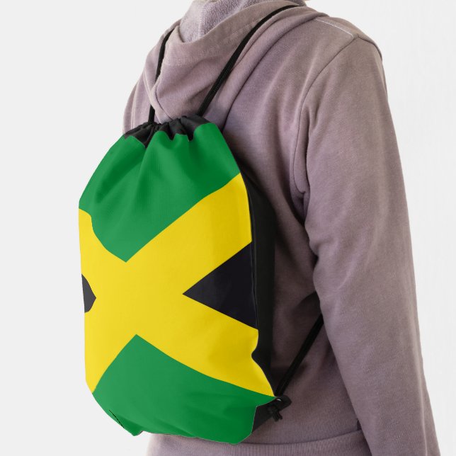 Jamaica flag drawstring bag (Insitu)