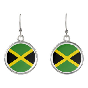 Jamaica flag earrings