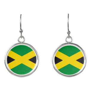 Jamaica flag earrings