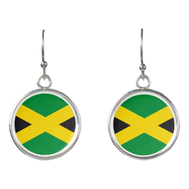 Jamaica flag earrings (Front)