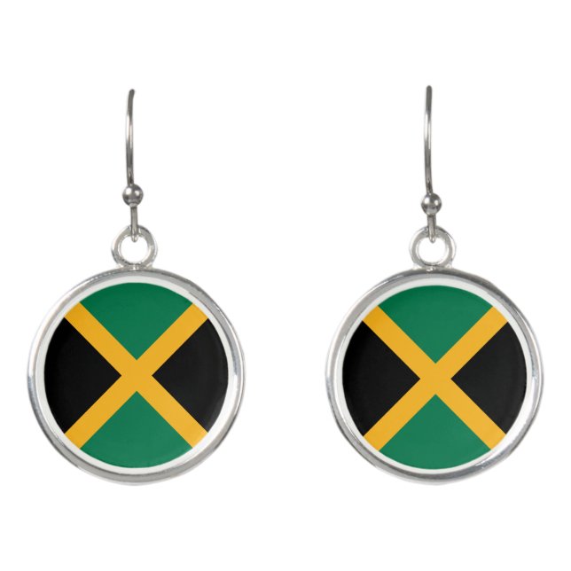 Jamaica Flag Earrings (Front)