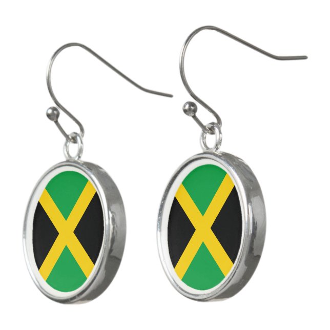 Jamaica Flag Earrings (Angled)