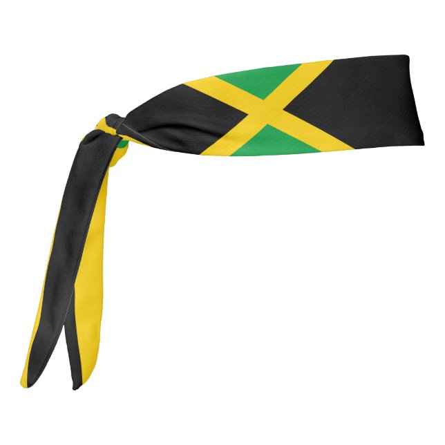 Jamaica Flag Elegant Patriotic Tie Headband (Rotate 270)