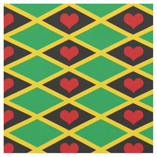 Jamaica Flag Fabric & Heart fashion /reggae