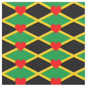 Jamaica Flag Fabric & Heart fashion /reggae