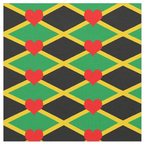 Jamaica Flag Fabric  Heart fashion reggae