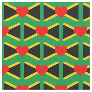 Jamaica Flag Fabric & Heart, trendy fashion/reggae