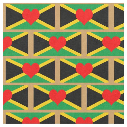 Jamaica Flag Fabric  Heart trendy fashionreggae