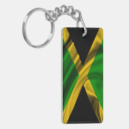 Jamaica Flag Fabric Keychain