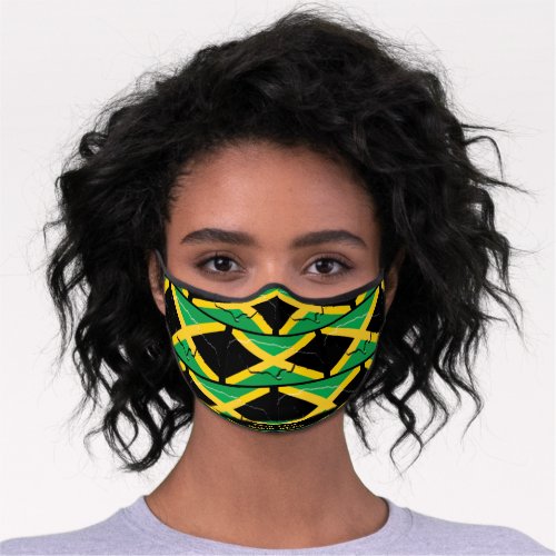 JAMAICA FLAG  Fear Not Isaiah 41 Christian Premium Face Mask