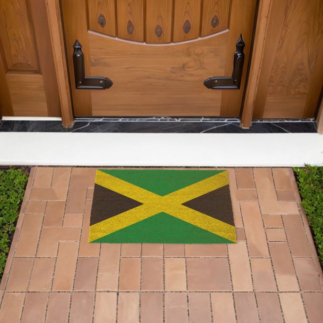 Jamaica flag fiber doormat (Insitu (Outdoor))