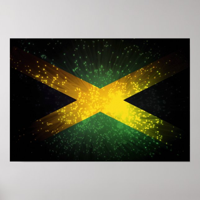 Jamaica Flag Firework Poster (Front)
