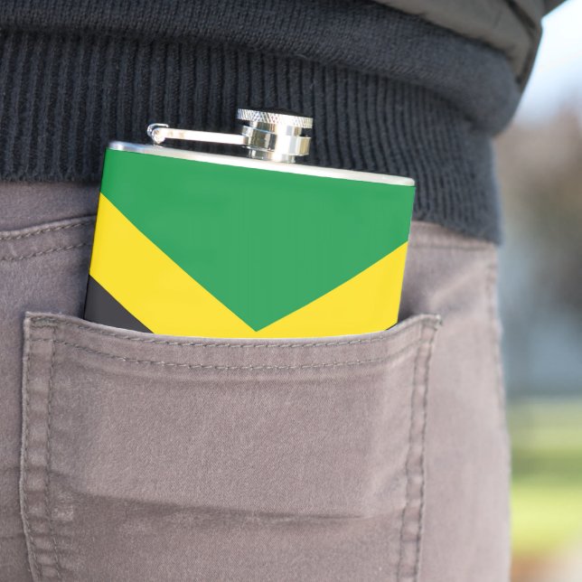 Jamaica flag flask (In Situ)